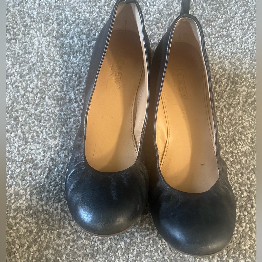 JCrew Size 7.5 Black Flats